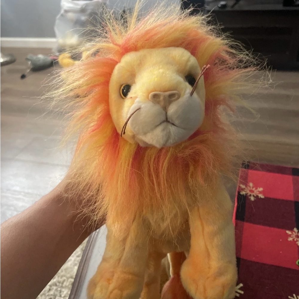 Ty Plush Lion Toy - Yellow and Orange